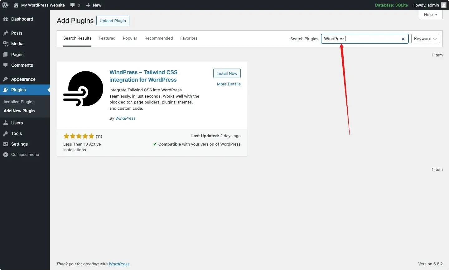 Search for WindPress